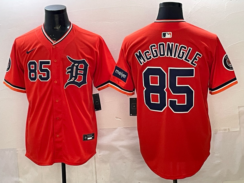 Men Detroit Tigers #85 McGonigle orange Game Nike MLB Jersey032104->->MLB Jersey